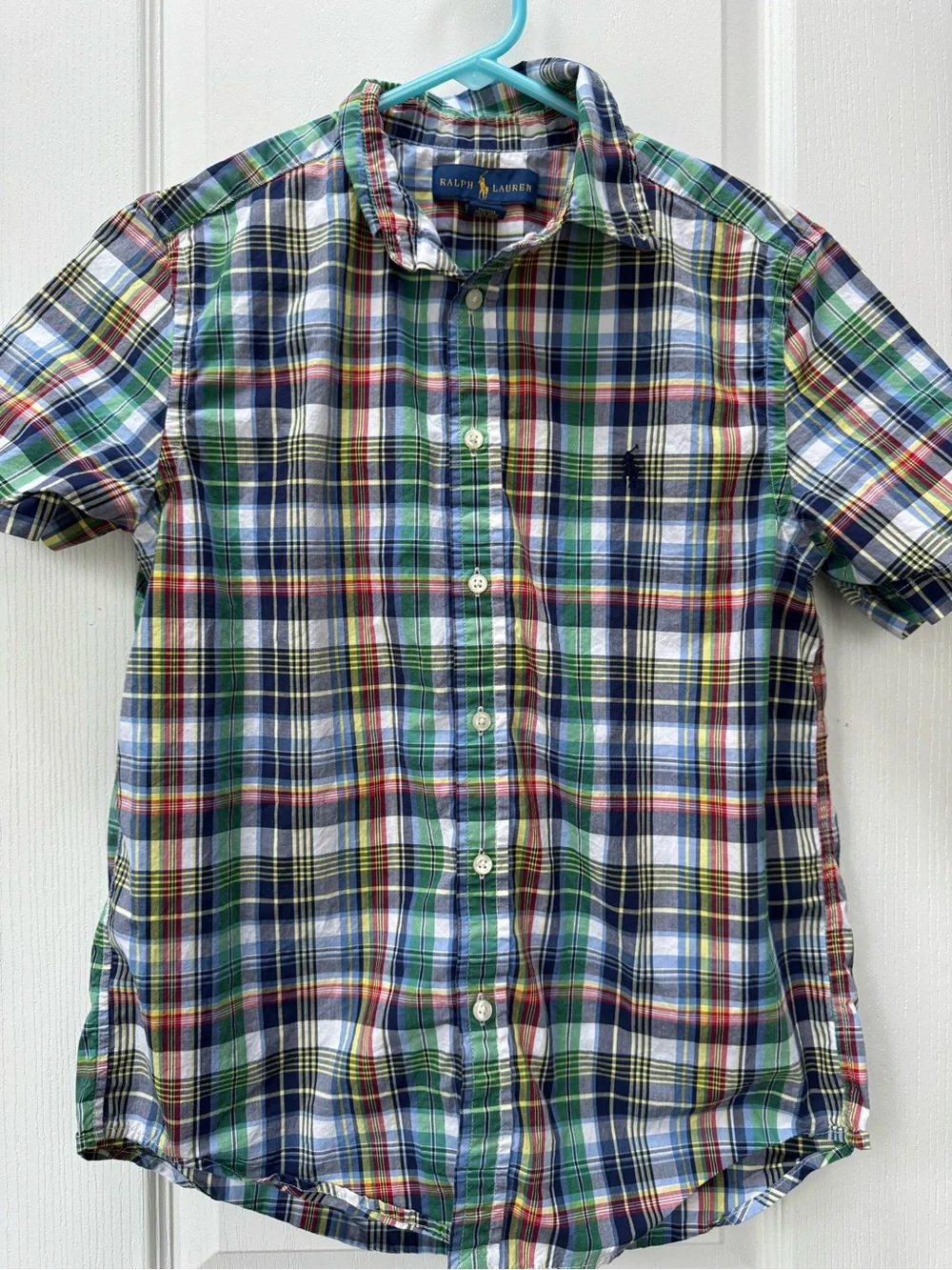 Ralph Lauren plaid button down short sleeve
